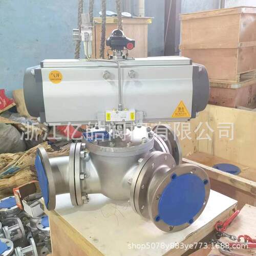 不锈钢气动Y型三通粉料换向阀15度放料球阀45度卸料阀颗粒粉输送