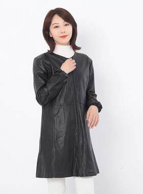 高档羽绒服罩衣大女P软U皮防水防油护衣厨房家用人工作加绒长袖围