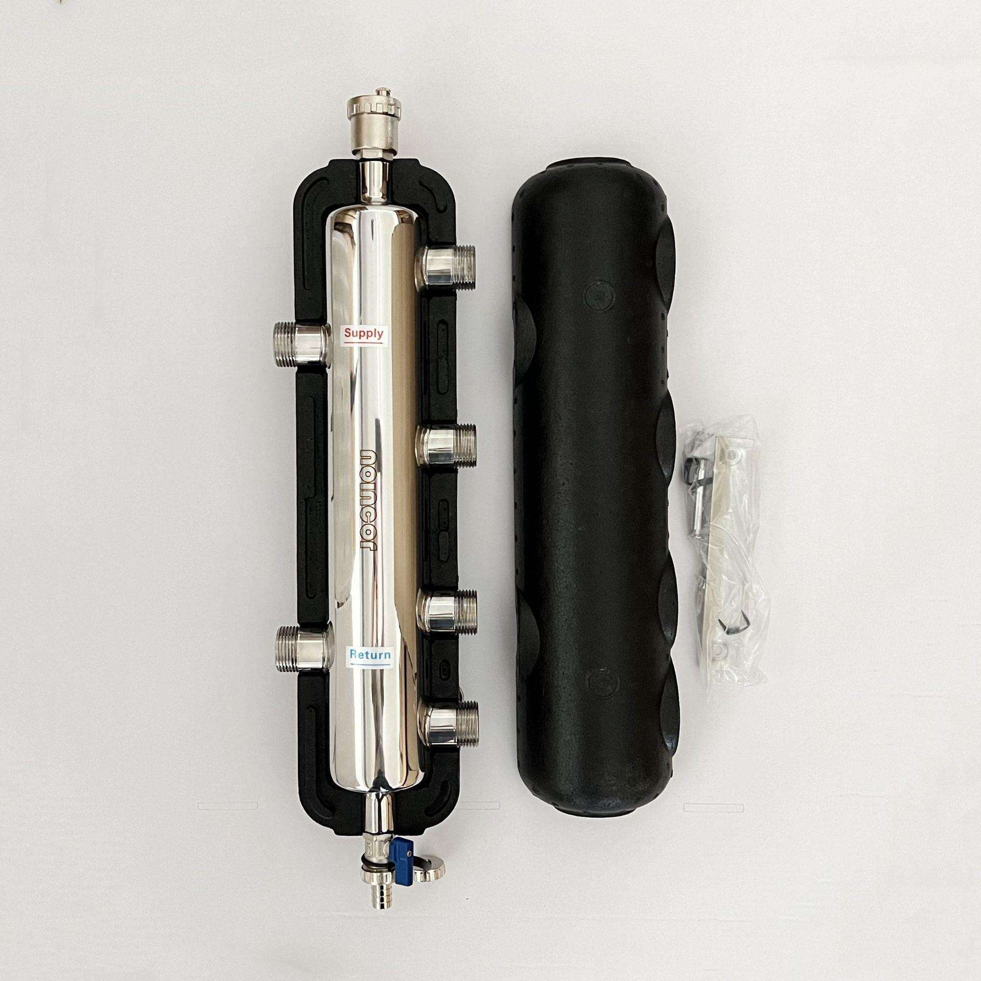 地暖耦合罐壁挂炉专用分水器混水缸耦罐二进四出不锈钢304去藕罐
