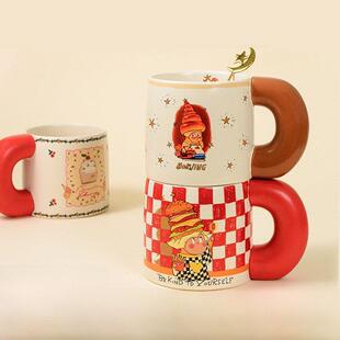 畹町星男联合品牌陶瓷杯创意星男插画咖啡杯情侣水杯礼盒