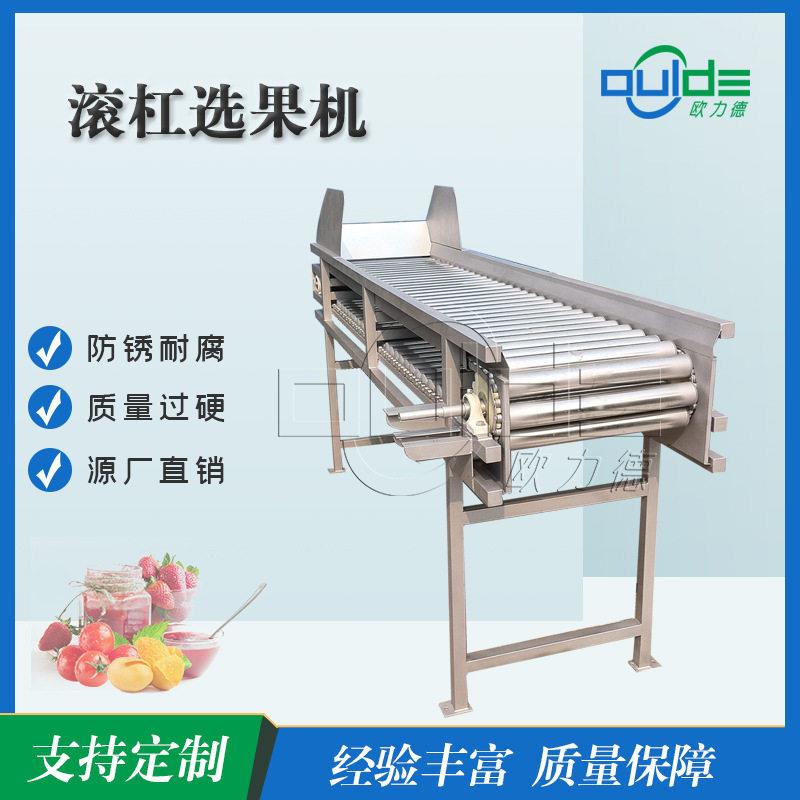 不锈钢滚杠式选果机柑橘柠檬红枣核桃分选机干果大小分级机