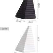 阶梯软简约现代样板间书靠售楼处白色书房摆件陶瓷装 饰品书架摆设