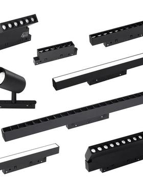 灯灯吸 轨道格栅折叠磁嵌入式48vled照用磁灯无无主边框吸家装商