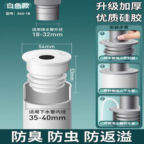 密封圈卫生间洗手盆洗衣机下水器