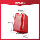 BOZZYS工业安全锁具小型壁挂式 钥匙管理箱透明可视化8位共锁箱X21