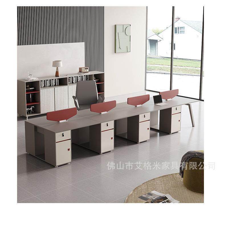 现代员工桌办公桌椅组合电脑桌财务桌四人职员桌屏风工作位2/商用
