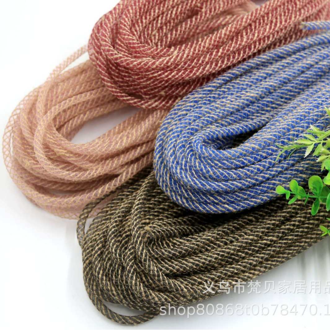 批发仿麻0.8网管婚纱网纱麻绳软管头饰鱼骨节庆装饰挂件辅料饰品