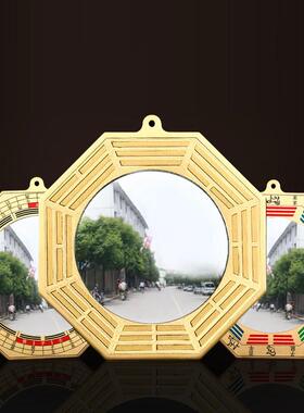 八卦镜家用门口凸镜纯铜九宫十二生肖罗经八卦镜子凸面镜大门挂件