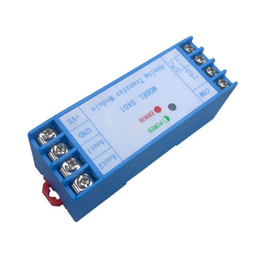 导轨式温度变送器pt100一体化模块4-20ma 2-10V热电偶变送器SA01