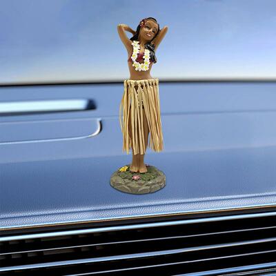 Hawaiian Dancing Girl Posing Dancer Car Interior Ornaments D