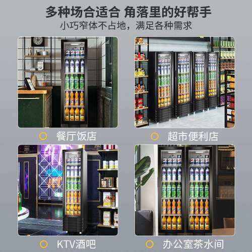 东贝冷藏柜便利店冷藏展示柜保鲜饮料柜超市啤酒冰柜商用立式冰箱