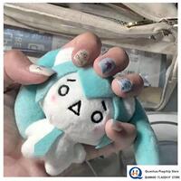 新款可爱卡通初音未来×颜文字联名挂件fufu毛绒玩偶公仔9cm