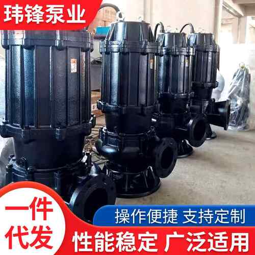 200WQ型污水泵排污泵河道取水泵低速大流量无堵塞潜污泵