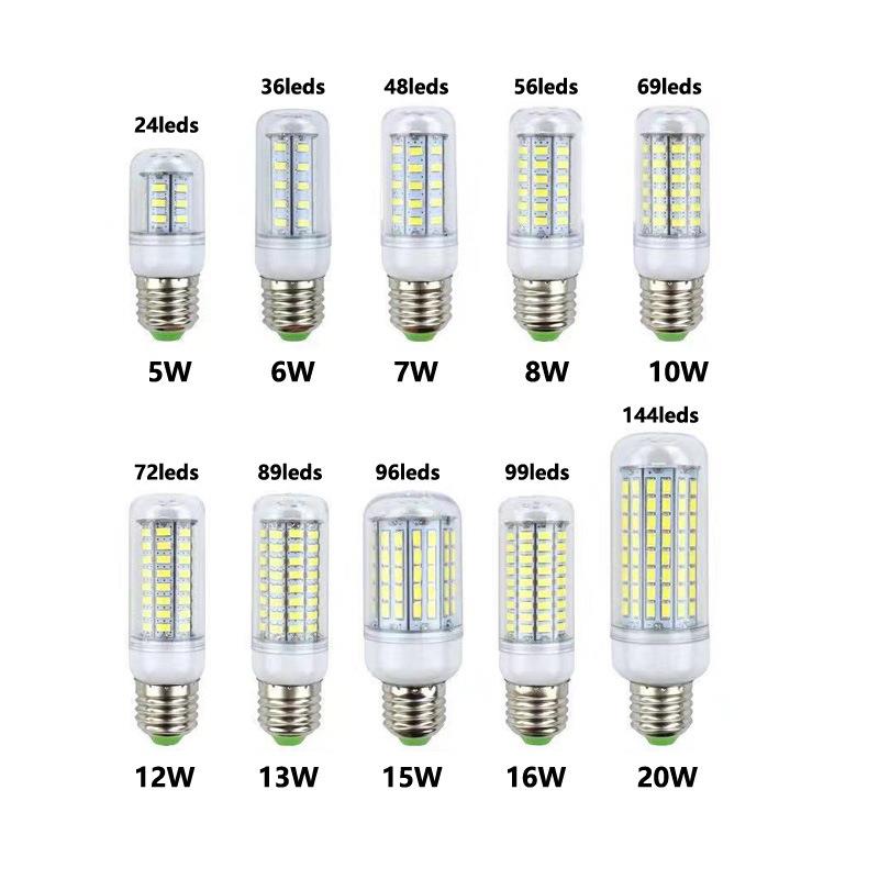 厂家E27led玉米灯透明罩24-89 99 144珠5W-20W 5730家用灯泡