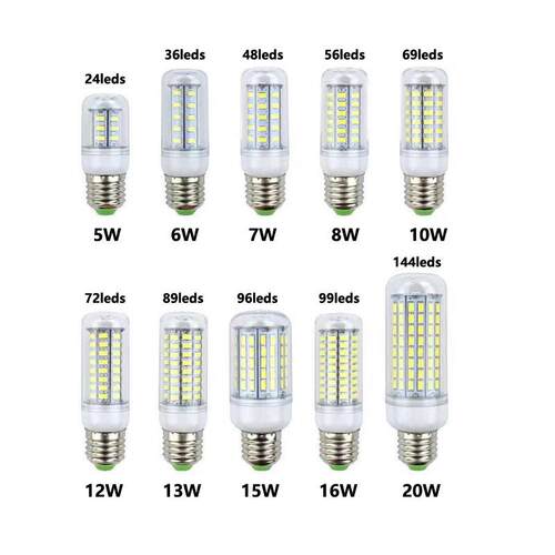 厂家E27led玉米灯透明罩24-89 99 144珠5W-20W 5730家用灯泡