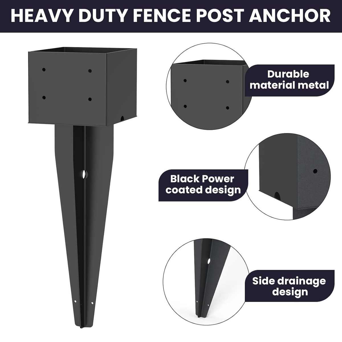 重型地锚栅栏底座 邮箱立柱底座Fence Post Anchor Ground Spike