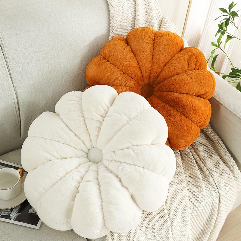 北欧ins小兔毛南瓜坐垫蒲团沙发靠垫抱枕办公室椅垫 卧室飘窗垫