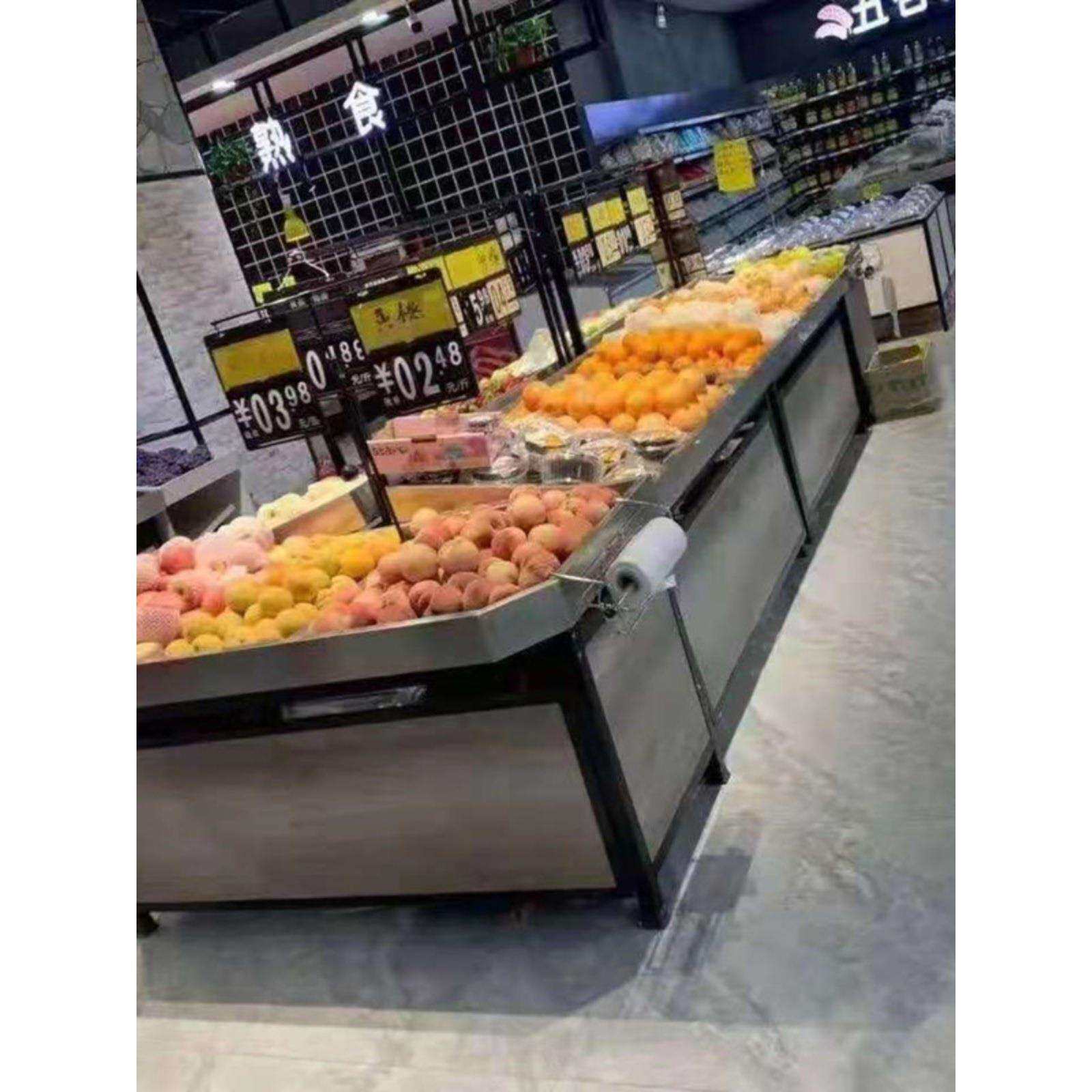 水果蔬菜超市货架生鲜水果架不锈钢蔬果展示架多层商用果蔬店架子