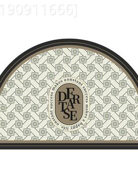 QLL法式中古风入半门地进门户门垫口除尘脚踏垫美式复古轻奢圆形