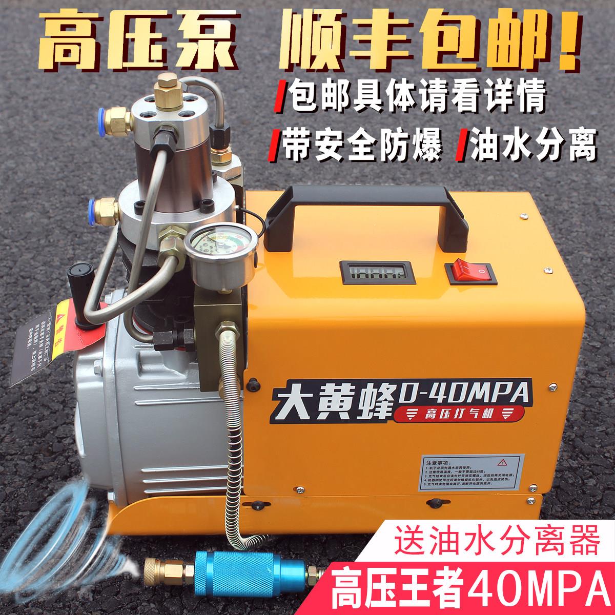 大黄蜂30MPA电动打气机 40MPA高压气泵水冷单缸 设压自动停机气泵