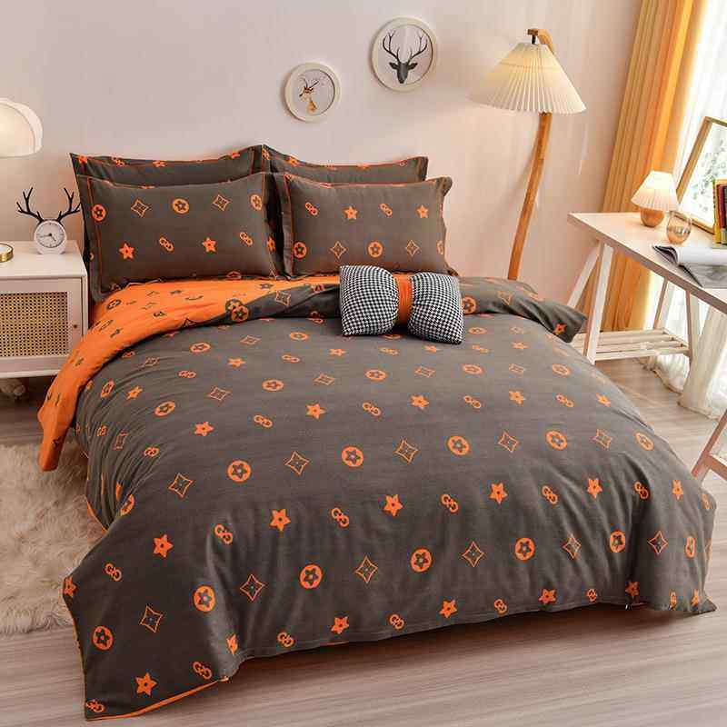 纯棉加厚全棉磨毛四件套全棉床单被套床笠秋冬床上用品四件套通用