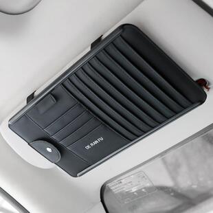 车载多功能cd碟片包车内遮阳板套卡片收纳袋汽车眼镜架车用光碟夹