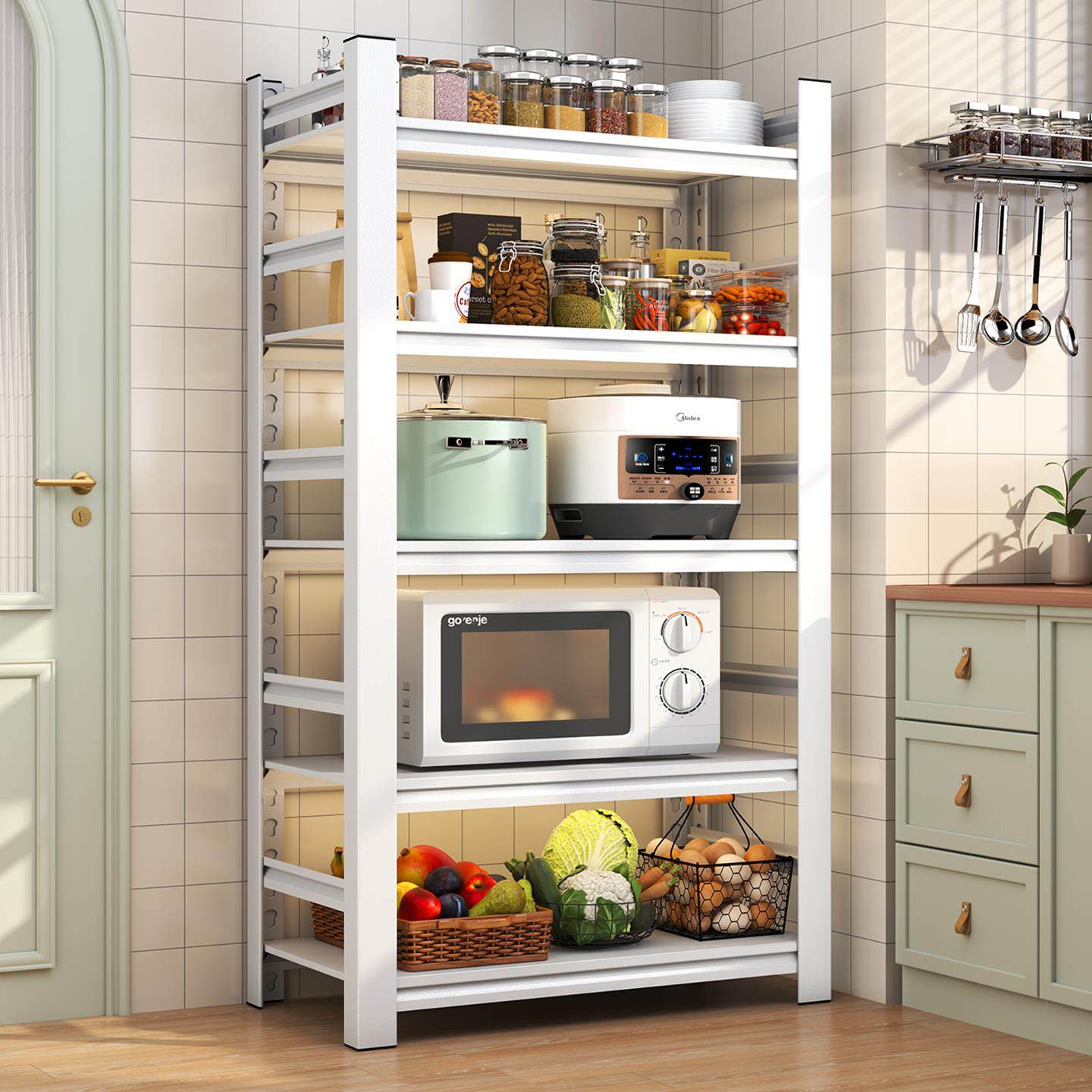 厨房置物架落地多层微波炉多功能收纳架子家用烤箱锅架储物架货架,厨房/烹饪用具,微波炉置物架,淘宝优惠券,粉丝福利购,淘宝优惠卷