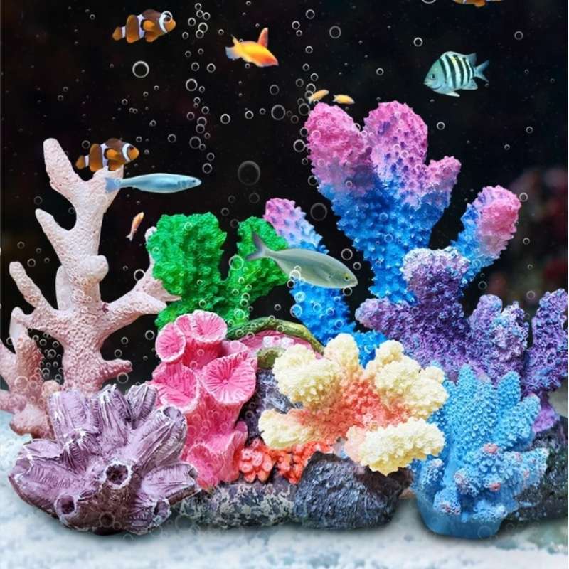 diy套餐摆设丛鱼缸造景珊瑚礁石海底世界假珊瑚水族材料海洋海胆