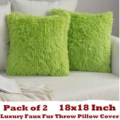 Throw Pillow Cover Christmas Plush Pillow Case Cushion