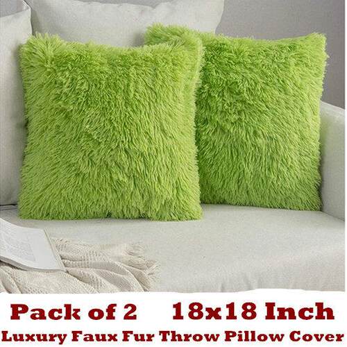 Throw Pillow Cover Christmas Plush Pillow Case Cushion
