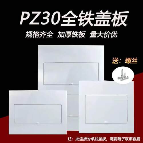 PZ30全铁配电箱盖板10/24回路一层二层强电箱面板家用电箱盖子