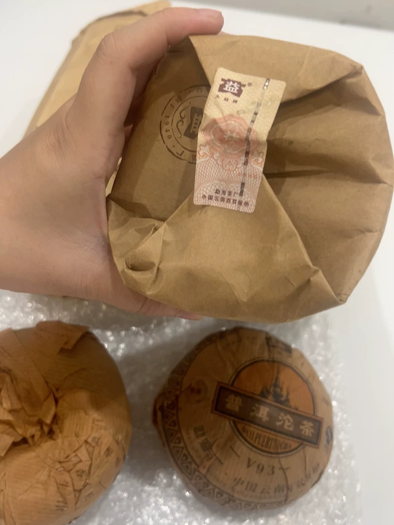 2007年大益701批V93熟沱茶，一條4沱，每沱250克 普洱茶 BUASHOP普洱老茶