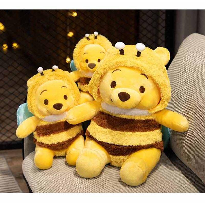 小熊维尼抱枕噗噗熊变装蜂蜜毛绒玩具可脱卸公仔创意玩偶睡觉抱枕