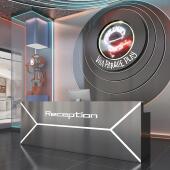 简约现代不锈钢收银台潮玩店前台舞蹈室前台台球厅健身房接待台