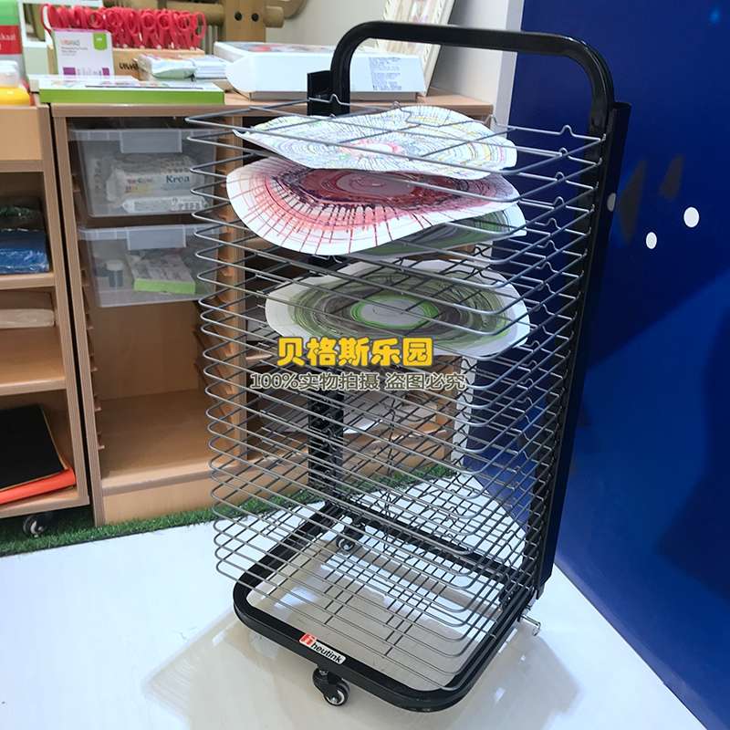 包邮德国精品儿童晾画架美术教活动晾纸架移动可折叠晾画架颜料架