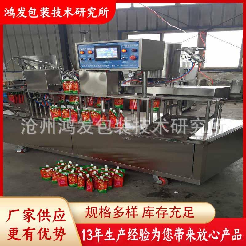 供应全自动吸嘴袋灌装机纯净水冰淇淋饮料果冻自立袋液体灌装机