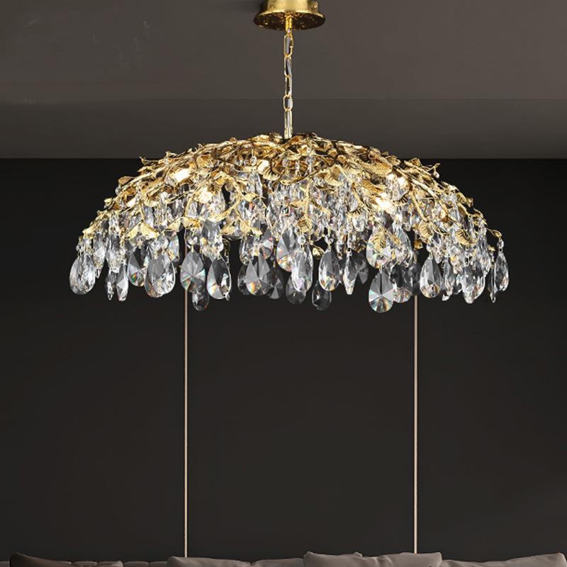 新款高级感树枝艺术设计师别墅餐厅创意艺术客厅水晶吊灯高档大气