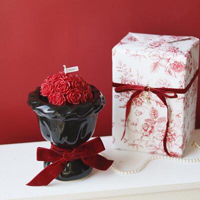 【简爱】hana玫瑰手工香薰蜡烛礼盒卧室家用持久熏香情人节礼物