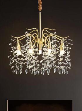 NTE全铜水晶吊客餐厅现代别厅墅组豪华轻奢合欧式简约水晶吊灯灯