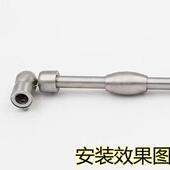 不锈钢圆管万向接头弯头万向转楼梯扶手拐角配件圆钢棒连接件封头