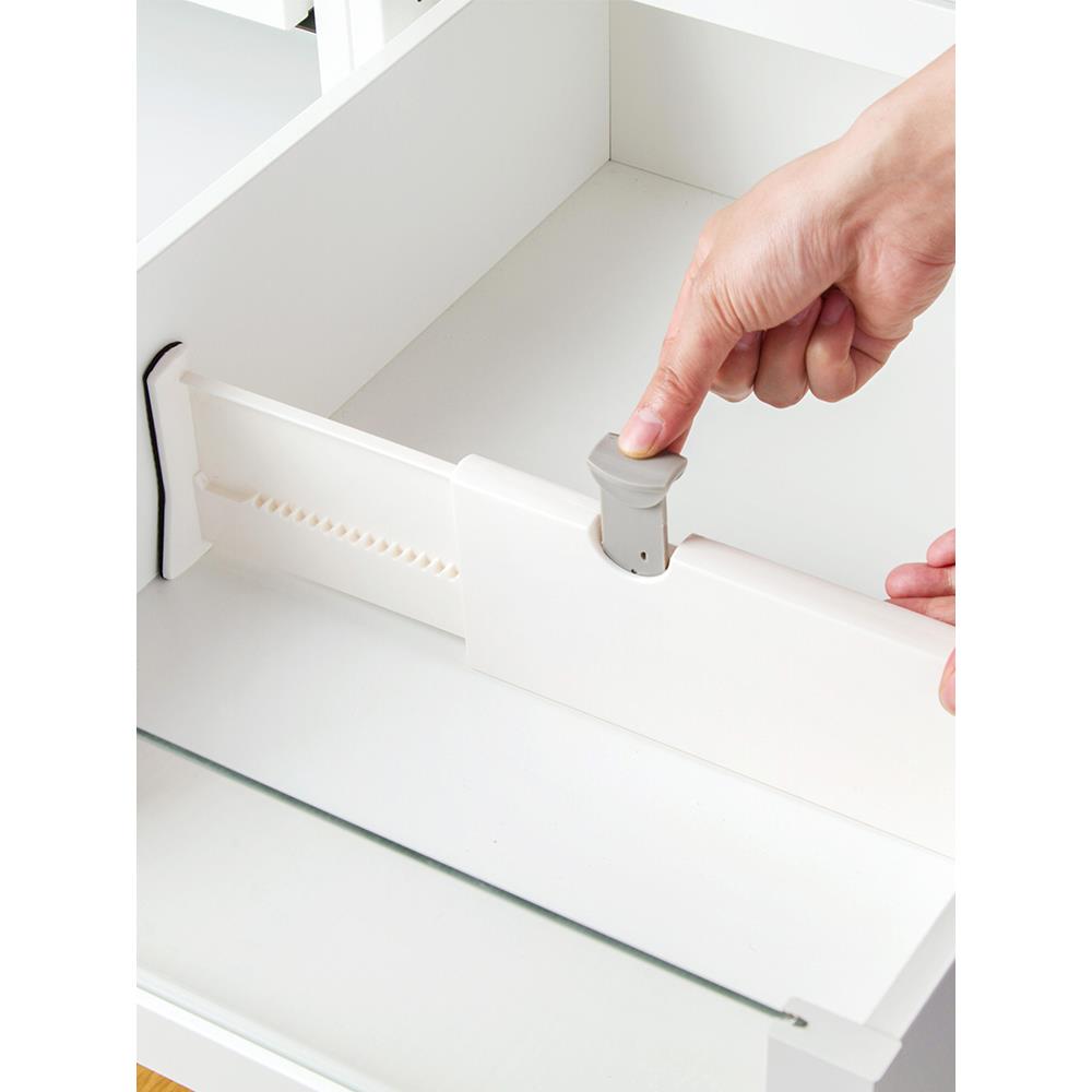 抽屉收纳分隔塑料分割隔断分类家用衣柜内衣伸缩隔层挡板整理隔板