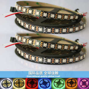 LED灯带全彩60段60灯RGB内置IC硅胶防水全彩单点控软灯条低价促销