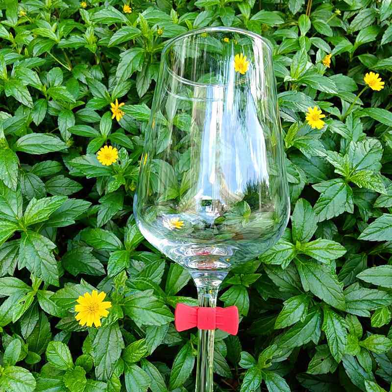 时尚蝴蝶结酒杯标签聚会红酒杯标记杯子记号酒杯标识器酒杯区分器