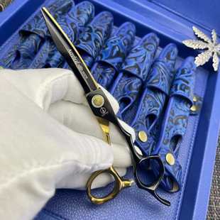 黑金双色水谷美发剪刀理发剪刀平剪牙剪打薄剪