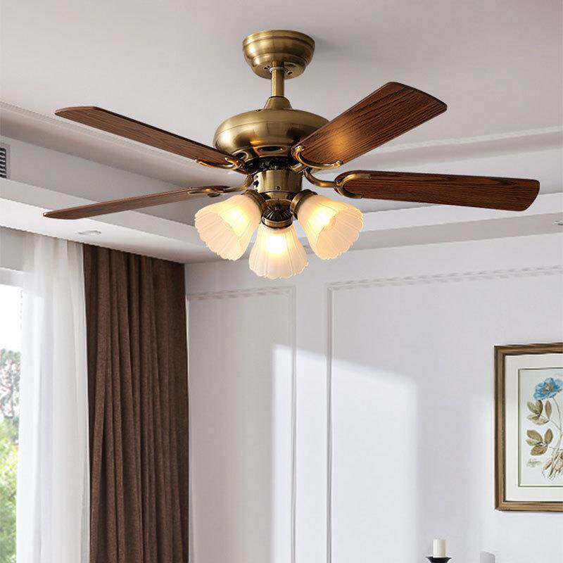 2026新款风扇灯吊扇灯餐厅家用美式现代简约客厅一体带电风扇吊灯