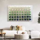 饰画感装 款 装 意轻设计师挂画客厅简奢画立体式 置极高级卧室 个性