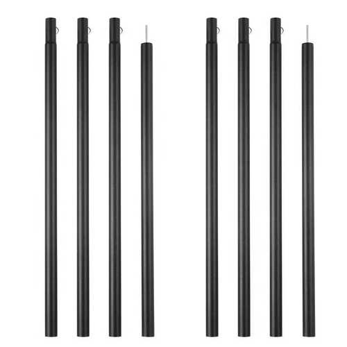 户外天幕杆4节铁管支架户外露营帐篷门厅支撑杆加粗杆超长2.4m