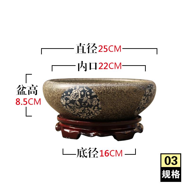 高档荷景德镇陶瓷金鱼缸乌龟缸水睡莲碗莲花盆大号瓷盆盆水仙培瓷