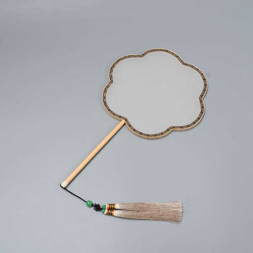 空白团扇中国风竹框绘画工笔画画宫扇手绘古风DIY扇子批发