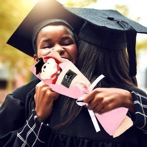 Graduation Bouquet Gift Decoration Plush Bear for Ornament